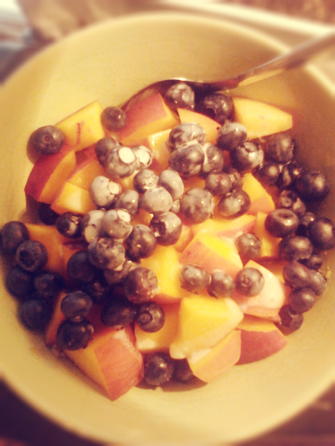Steel Cut Oats, Fruit, and Coconut Milk