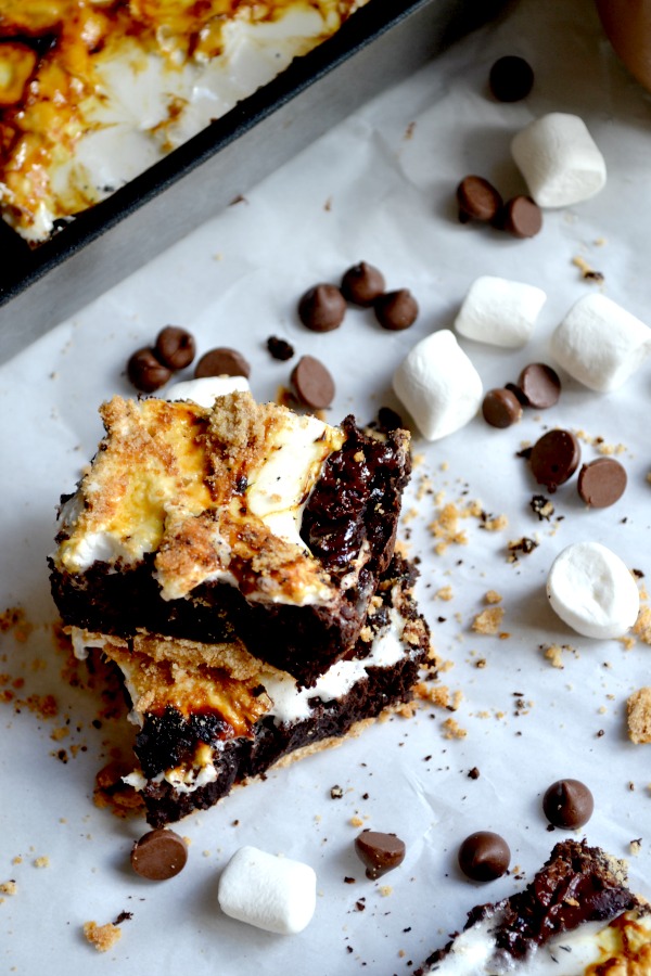s'mores brownies