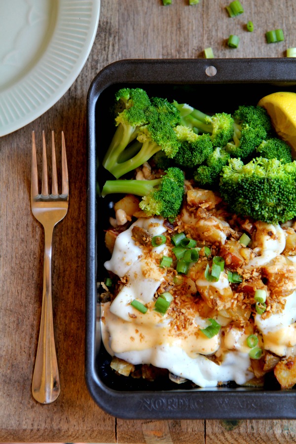 fully loaded vegan baked potato