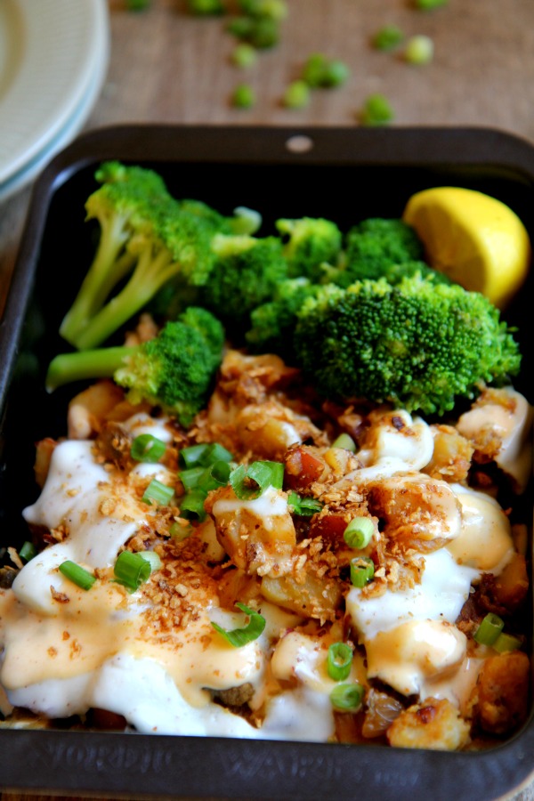 fully loaded vegan baked potato
