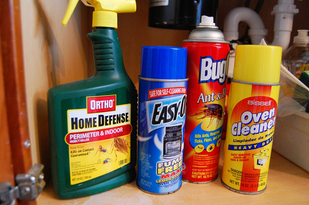 chemical bottles