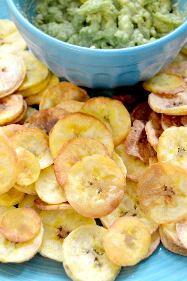 savory baked plantain chips